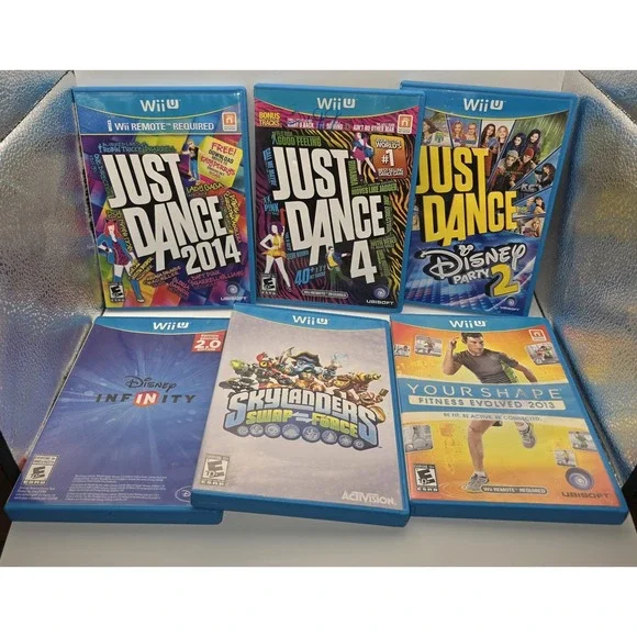 Nintendo‎ Wii U Lot Of 6 Games Just Dance UNTESTED -1541