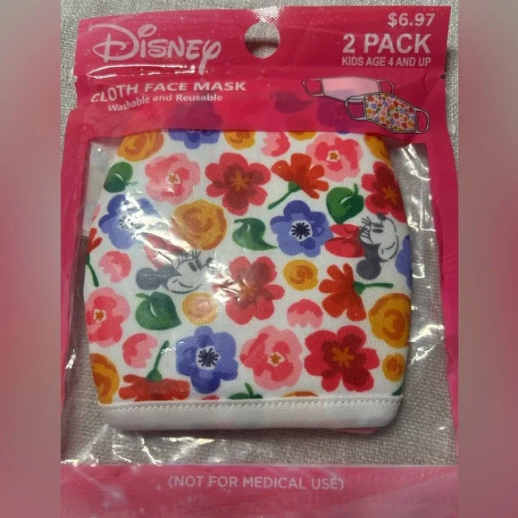 Disney Minnie Mouse 2 Pack Cloth Face Masks