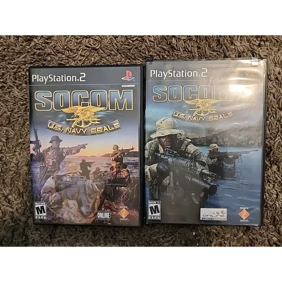 SOCOM 1 2, US Navy Seals Sony PS2 Playstation 2‎ Tactical Game Bundle