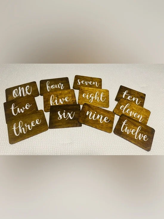 Wedding Reception Table Markers