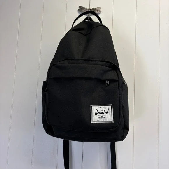 Herschel Supply Co Backpack Unisex Large Black Classic Zippered School Bag