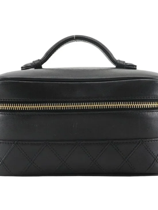 CHANEL Bicolole Vanity Pouch black Calfskin Women