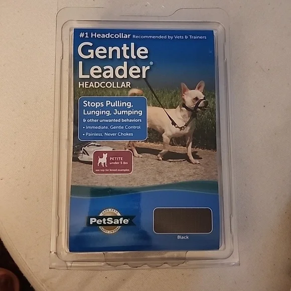Pet Safe Gentle Leader Headcollar black size petite under 5lbs.