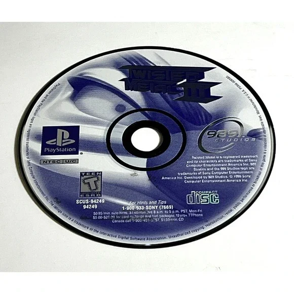 Twisted Metal 3 PlayStation PS1 Disc Only Tested Working‎
