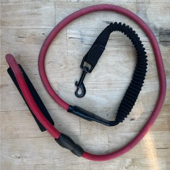 Red and Black Bungee Dog Leash