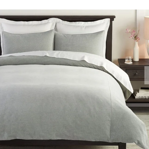 Pottery Barn Hudson Heathered Velvet Duvet Cover. Full/ Queen NWT