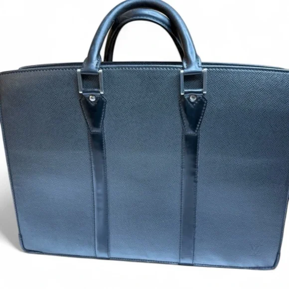 Louis Vuitton Black Tiaga Leather Briefcase