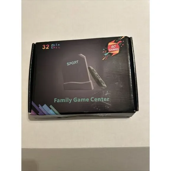 32 Bit TV Video Game Center for Kids with 60‎ Built In Games. Box Damaged