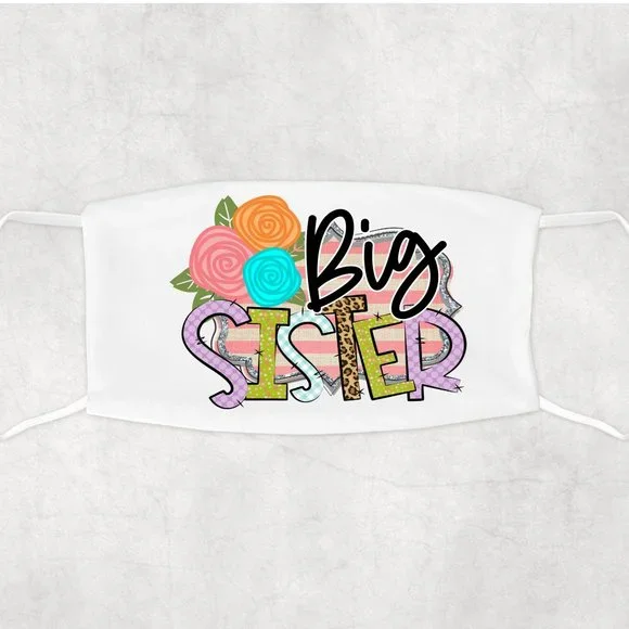Girls Big Sister Handmade Lightweight Face Mask