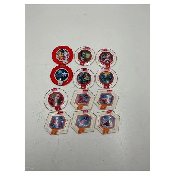 Disney Infinity 2.0 Marvel Super Heroes Power Discs Lot of 12 Dr Strange Gauntle