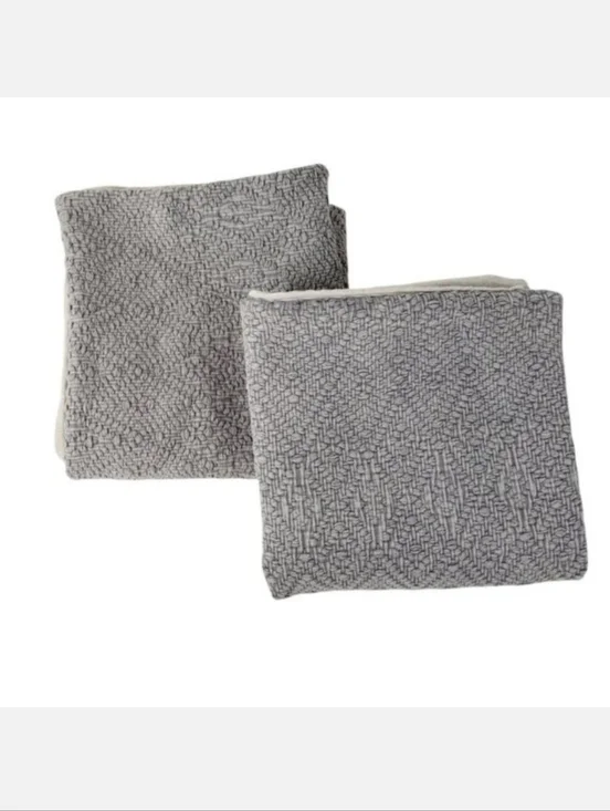Pottery Barn Pair Washed Diamond Pillow Covers 20x20