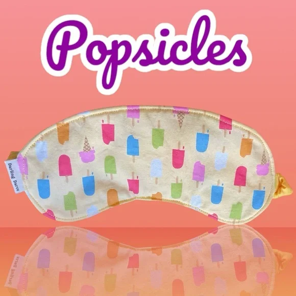 Kids Sleep Mask Yellow Popsicle