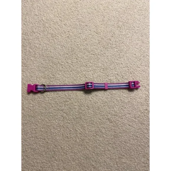 Pastel Stripe Adjustable Dog Collar