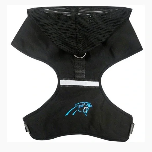 NFL Panthers Pet Harness with Mesh Hoodie