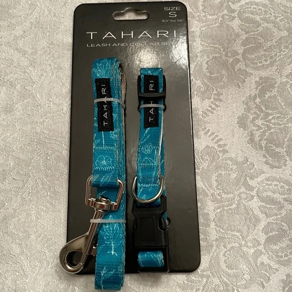 TAHARI dog leash and collar set size small