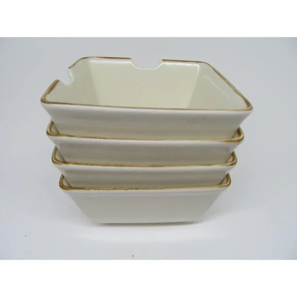 Pottery Barn Asian Square Set Of 4 Putty 6