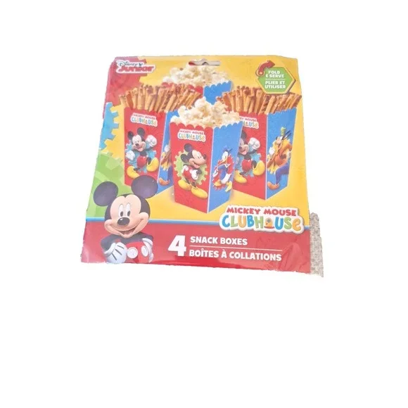 Disney Mickey Mouse Party- 4 Snack Boxes‎