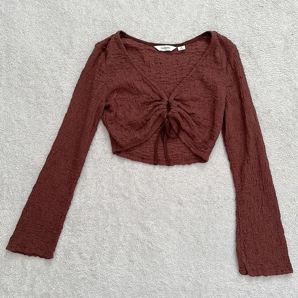 Glassons | Brown Crinkle Top