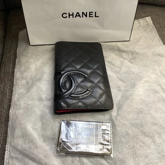 CHANEL Black Ligne Cambon Wallet
