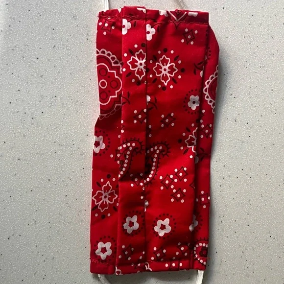 Red Bandana Face Mask