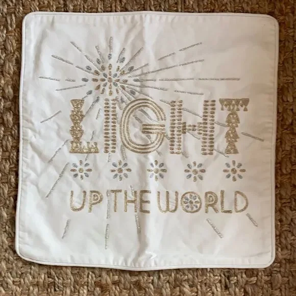 Pottery Barn Light Up The World Pillow Cover