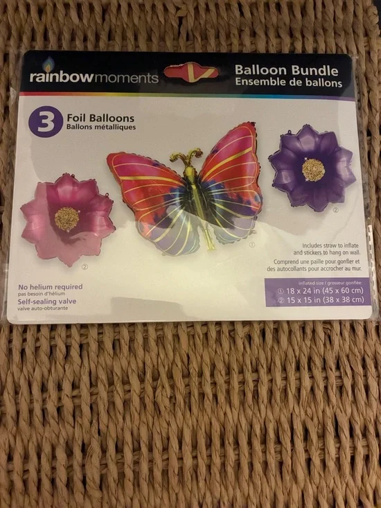 Pink & Purple Butterfly Foil Balloon Bundle