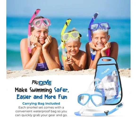 PRODIVE DRY TOP SNORKEL MASK SET WITH TEMPERED GLASS
