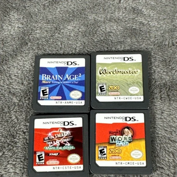Nintendo DS Games Lot Brain Teasers 4 Cartridges Only‎