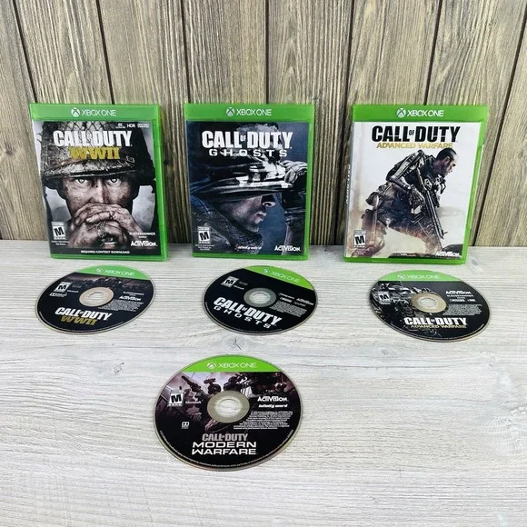 Xbox One Call Of Duty Games Lot Of 4 Modern Warfare-advanced Warfare- Ghosts