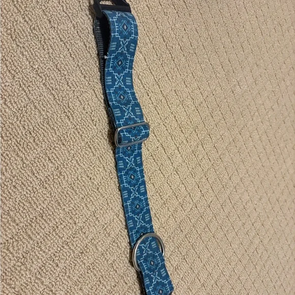 Aztec Blue Adjustable Dog Collar by HelloShibe