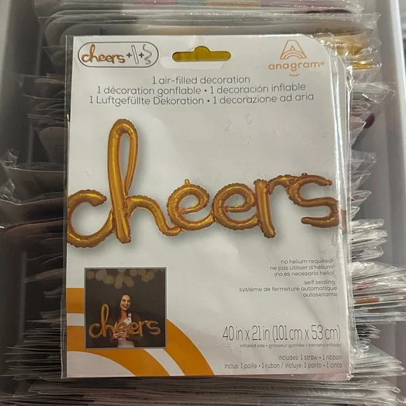 Anagram Copper 'Cheers' Balloon Decoration