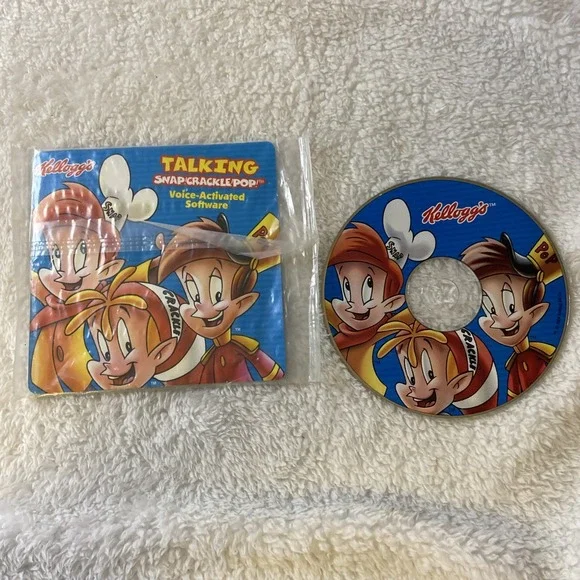 Talking Snap Crackle Pop Voice Activated Software Kellogg's New CD Bonus Vintage