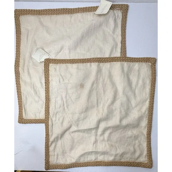 Pottery Barn Braided Jute 100% Linen 20