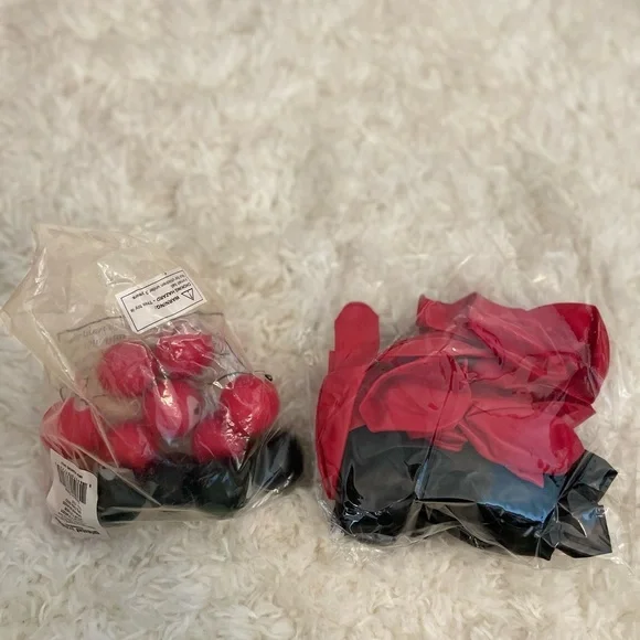 Ninja Party Supplies 12 Bouncy‎ Balls and 24 Balloons Red Black