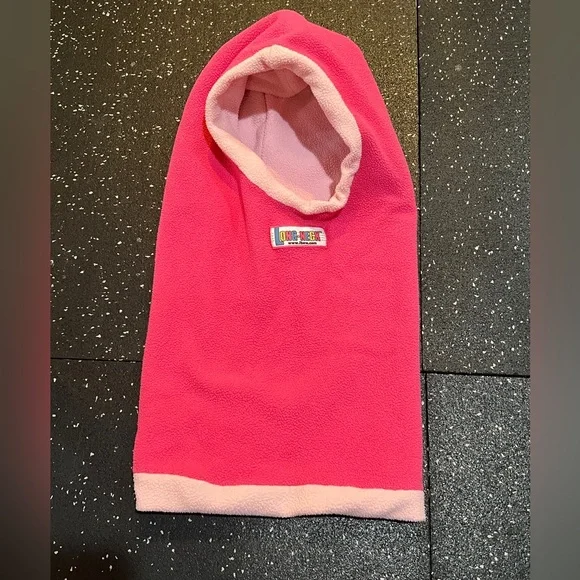 Fleece Hood Balaclava Large pink Long Neck Hoodie Hood