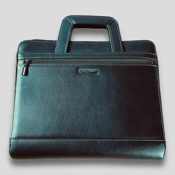 SAMSONITE NEW LEATHER PADFOLIO PORTFOLIO LETTER SIZE BLACK