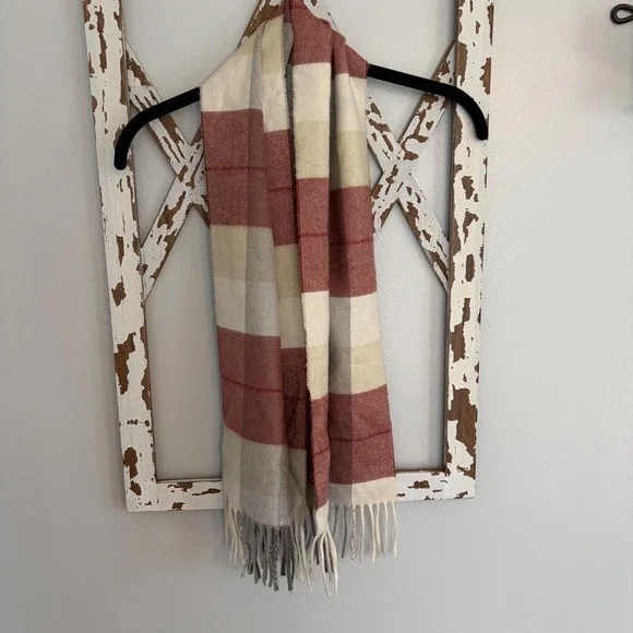 Vtg Christian Dior Plaid Scarf