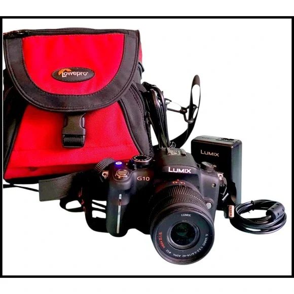 Panasonic‎ G10 Mirrorless Camera 12.1MP with 14-42mm Lens Charger 16GB SD Card