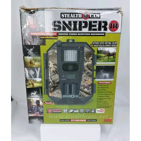 NEW Stealth Cam Sniper IR Jim Shockey Signature Edition Digital Video Camera 8MP