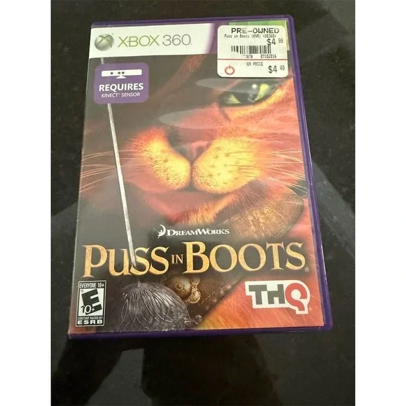 Puss in Boots Xbox 360 Kinect‎ Action Adventure Game E10+
