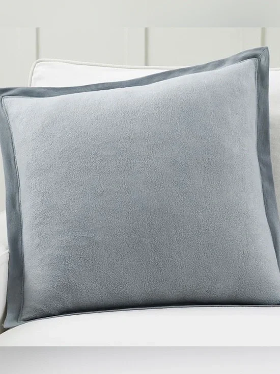 Pottery Barn Cozy Fleece Pillow Cover - Blue