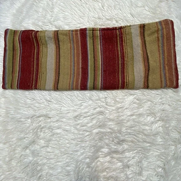 Pottery Barn Pillow Case Cover Wool Kilim Lumbar Stripe Western 14x36 Rectangle