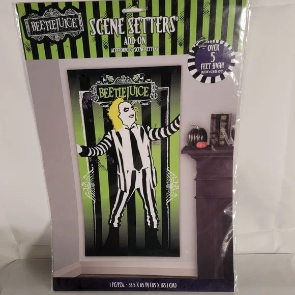 BEETLEJUICE Ghost Scene Setter Halloween Wall Party Decorations Netherworld NEW