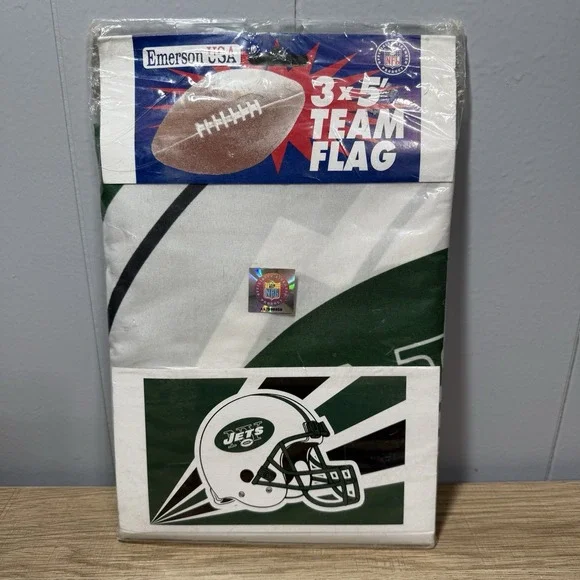 New York Jets NFL 3 x 5 Team Flag by Emerson USA Helmet Logo‎ Football Fan Merch