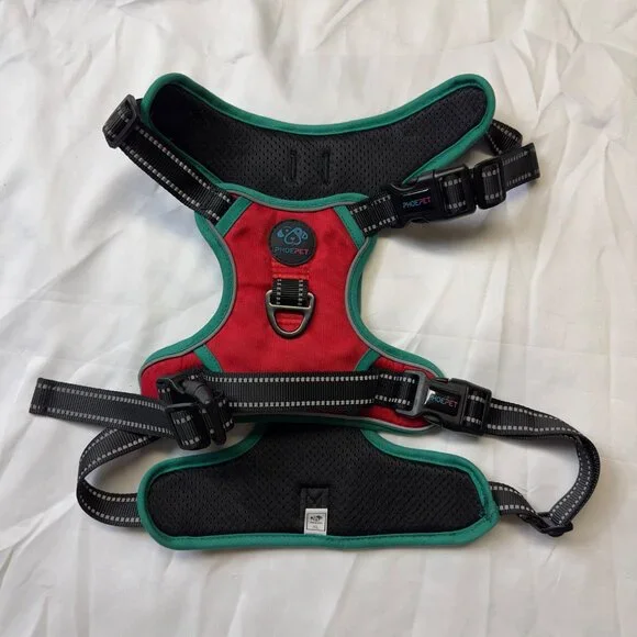 phoe pet harness xlarge red/ green euc