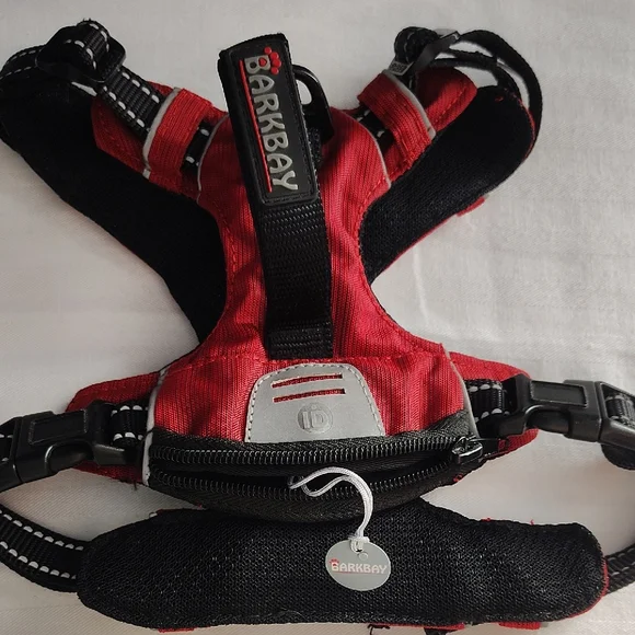 Barkbay Medium Red Dog No Pull Harness with Secure Fit