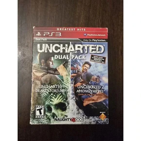 UNCHARTED DUAL PACK GREATEST HITS (Sony PlayStation 3, 2011) NTSC-U/C Tested