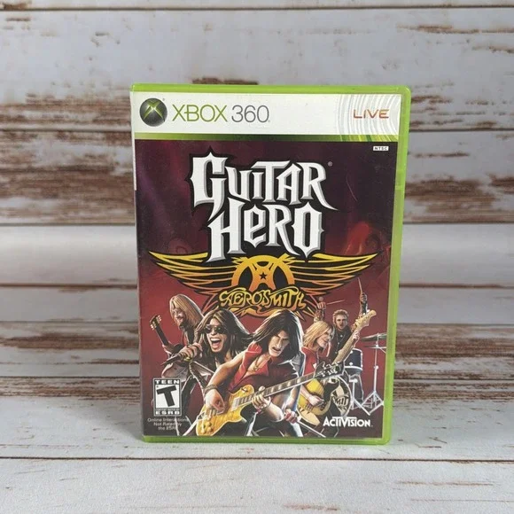 Guitar Hero Aerosmith Microsoft Xbox 360 Game Complete CIB Resurfaced