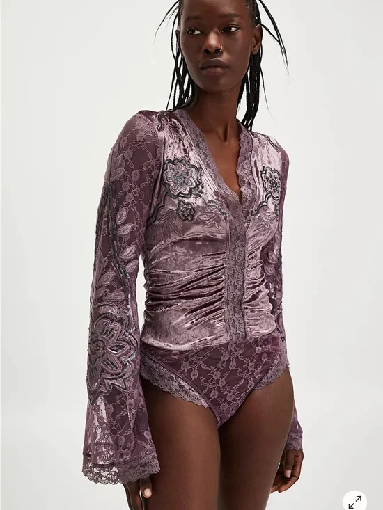 NWT Free people Night Owl Bodysuit