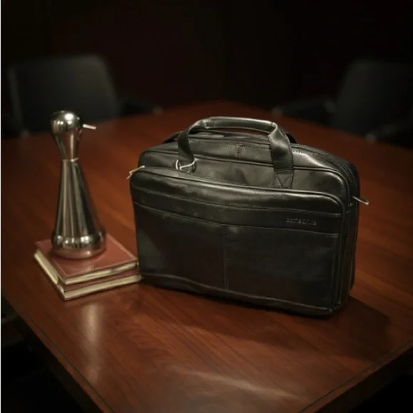 Samsonite Charcoal Leather Men's Briefcase